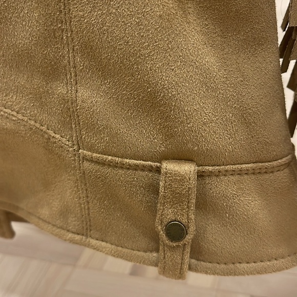 BCBGeneration faux suede fringed biker style jacket - Picture 7 of 9